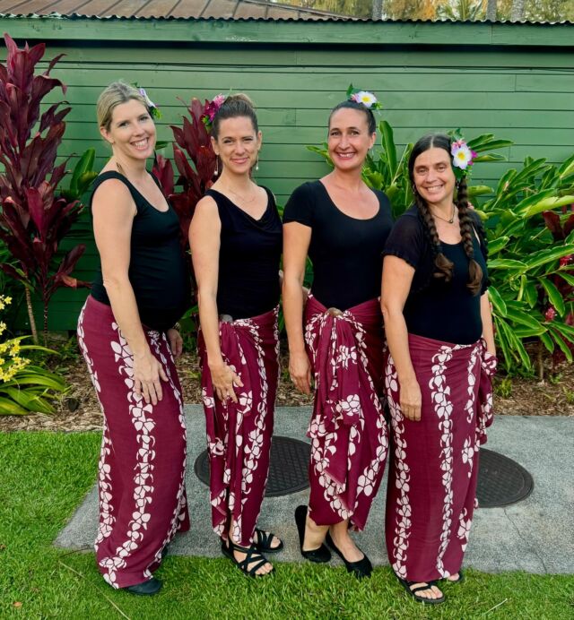 The client requested for us to dress in Polynesian attire. This was a compromise. I think we look pretty cute. This was for a temporary tattoo and face-paint gig at the Ritz Carlton in Kapalua for Kika. #facepainting #mauifacepainters #mauievententertainment #mauievents